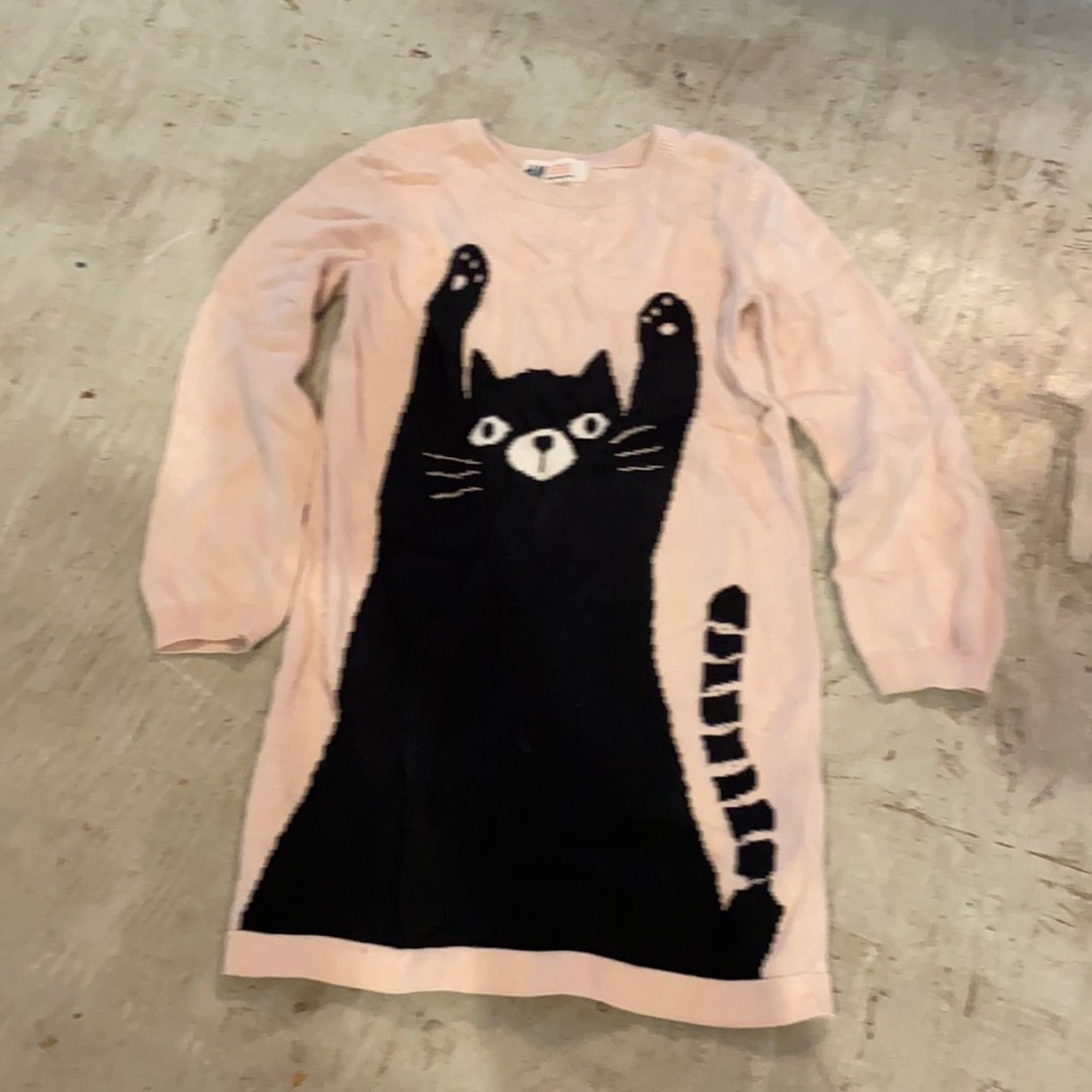 H&M black cat tunic